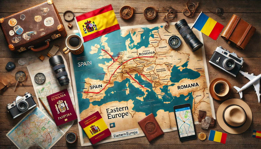 como llegar a Rumania desde Espana